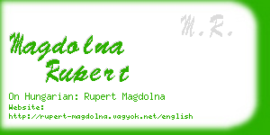 magdolna rupert business card